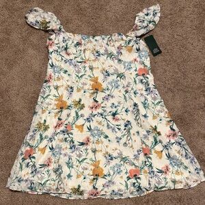 Wild Fable Multicolor Floral Dress with Ruffled Sleeves